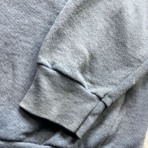 VINTAGE Eagle Sweatshirt Mens Large Blue Bald Made USA 90s Cotton Grove Designs - Picture 3 of 13